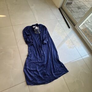 Elegant Long Sleeve Blue Dress